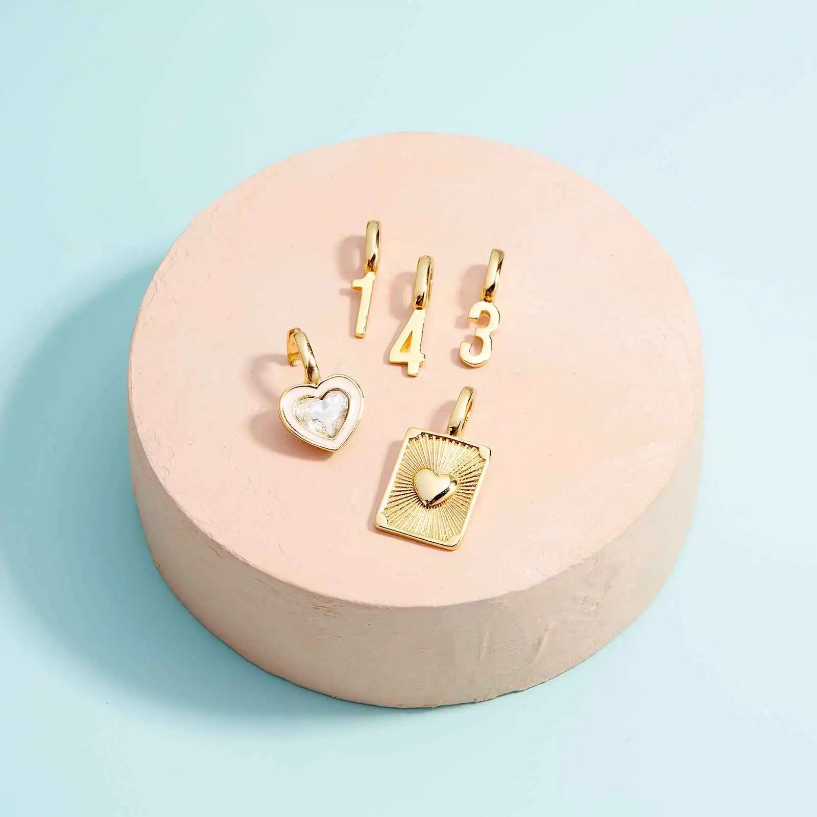 Harper Stone & Enamel Heart Charm