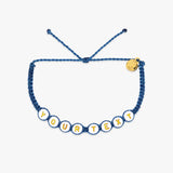 White Alphabet Bead Bracelet