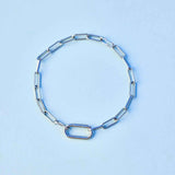 Harper Oval Charm Chain Bracelet