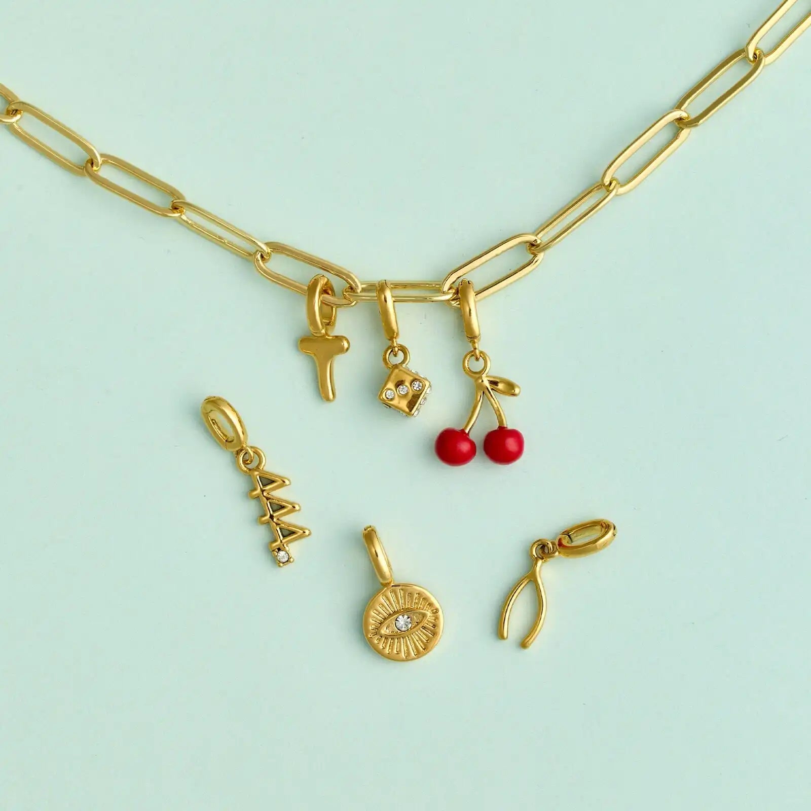Harper Wishbone Charm