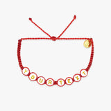White Alphabet Bead Bracelet