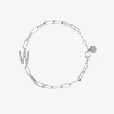 Initial Paperclip Chain Bracelet