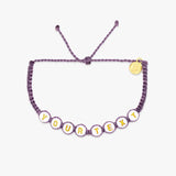 White Alphabet Bead Bracelet