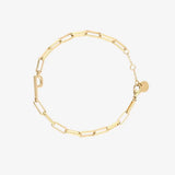 Initial Paperclip Chain Bracelet