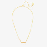 Engravable Paperclip Chain Bar Necklace