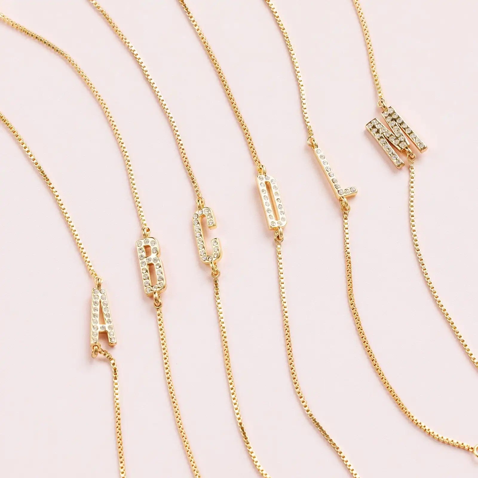 Pavé Initial Chain Bracelet