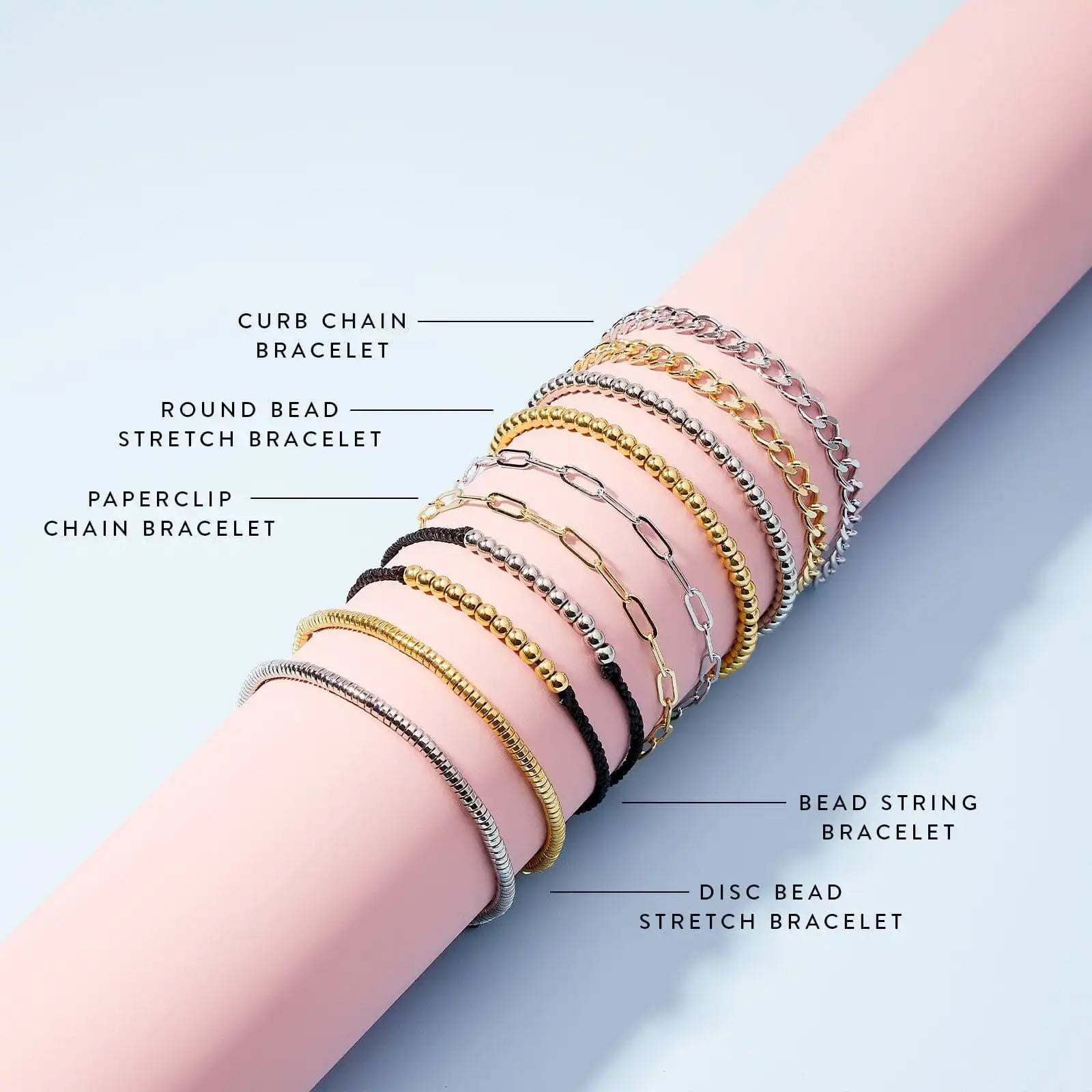Harper Curb Chain String Bracelet