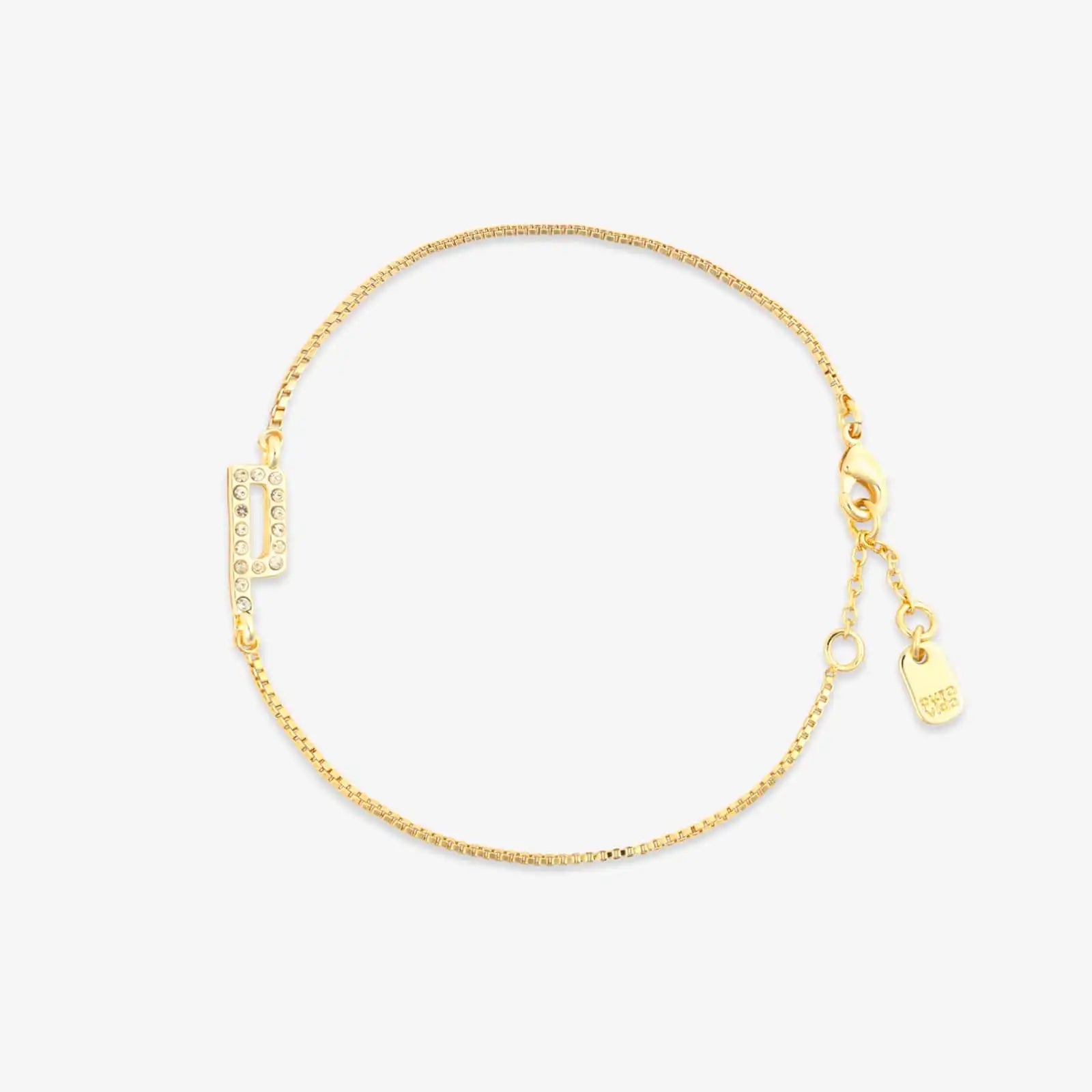 Pavé Initial Chain Bracelet