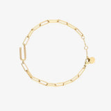 Initial Paperclip Chain Bracelet