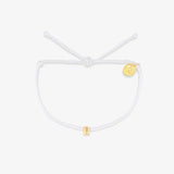 White Alphabet Bubble Charm Bracelet