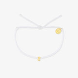 White Alphabet Bubble Charm Bracelet