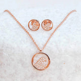 Pave Wave Necklace & Earring Set