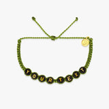 Black Alphabet Bead Bracelet