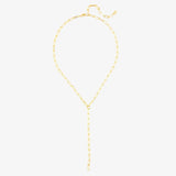 Paperclip Chain Lariat Necklace