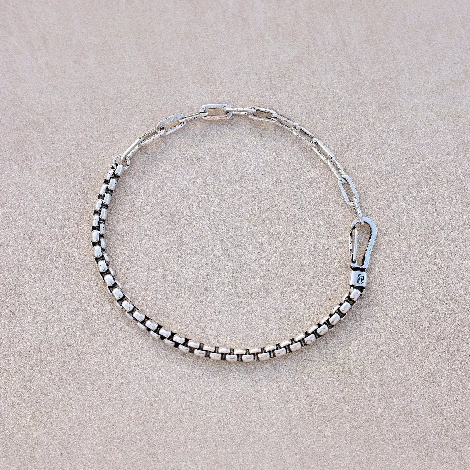 Men's Carabiner Clasp Chain Bracelet